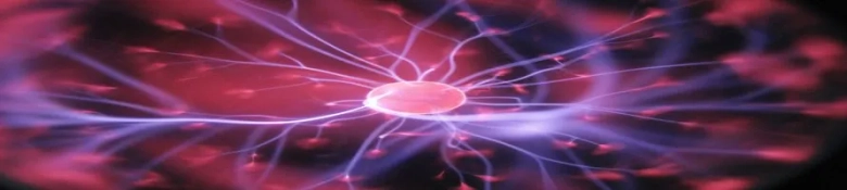 Microscopic image of a neuron firing .