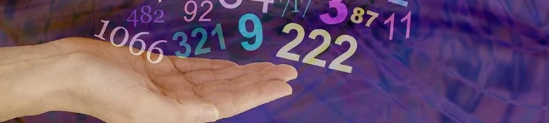 Hand holding numbers