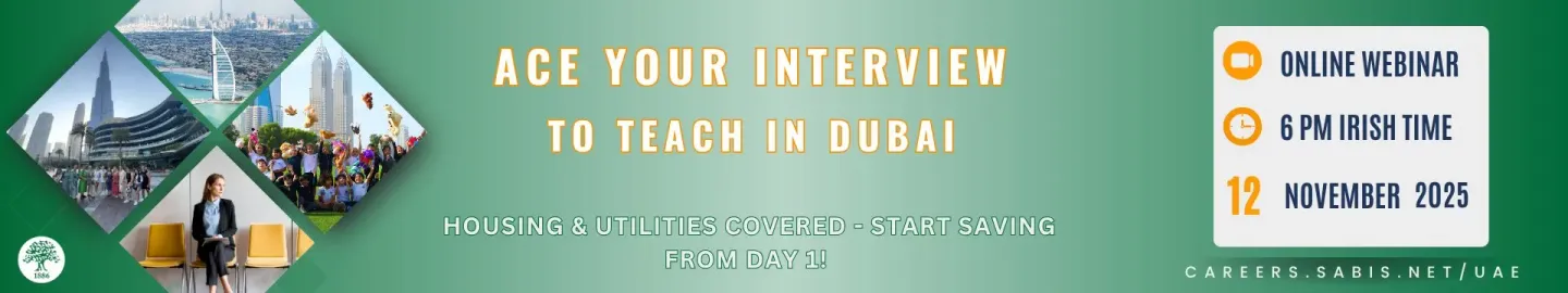 ⏰TEACH IN DUBAI – ACE YOUR INTERVIEW – LIVE WEBINAR⏰ image