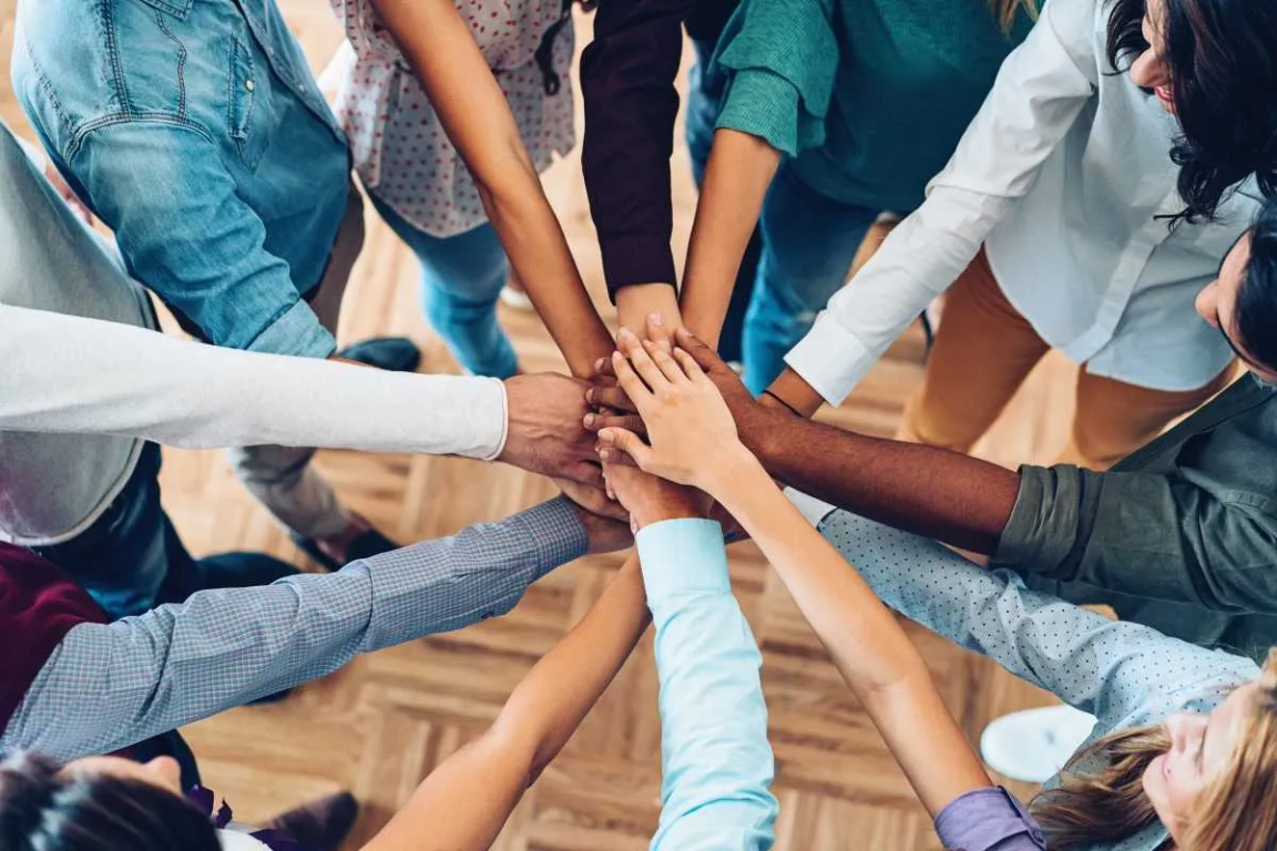 hands in group circle
