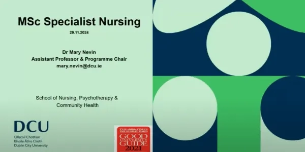 Thumbnail image for MSc in Specialist Nursing