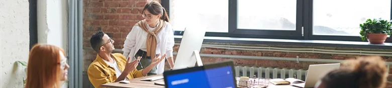 Young vibrant office with work being done and conversations being had