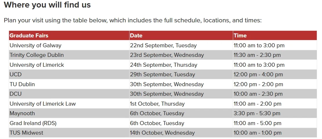 BDO fair dates