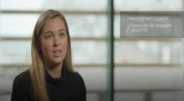 Banner for #GradStories Danielle McCullagh, Corporate Tax Associate, Deloitte