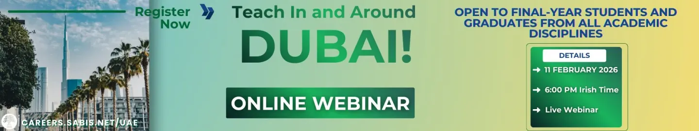 Teach In and Around Dubai webinar image
