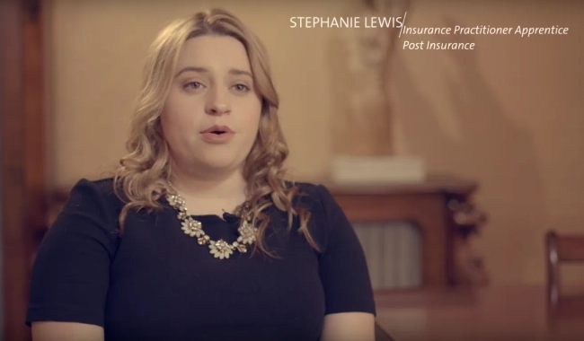 Featured image for Stephanie Lewis, Insurance Practitioner Apprentice, Post Insurance