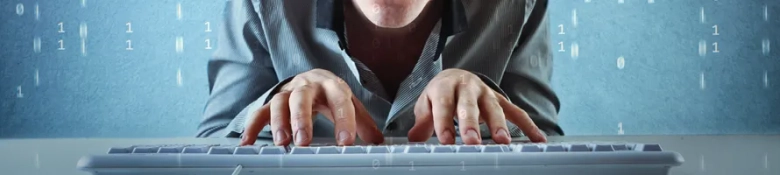 someone typing on a keyboard