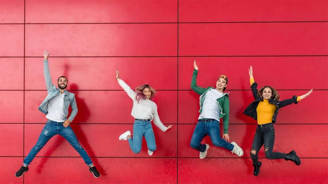 BDO Ireland graduates jumping