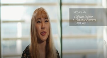 Banner for #GradStories Neasa Tang, Software Engineer, Product Development, Guidewire