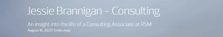 An insight into the life of a Consulting Associate at RSM