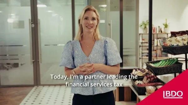 Thumbnail image for Choose your career path | Angela Fleming, Tax Partner & Head of Financial Services Tax, BDO Ireland