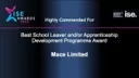 Highly Commended – Best School Leaver and/or Apprenticeship Development Programme