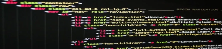Lines of code on a screen