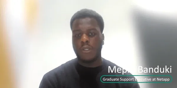Thumbnail image for #gradstories Mephi Banduki, Graduate Support Executive at NetApp